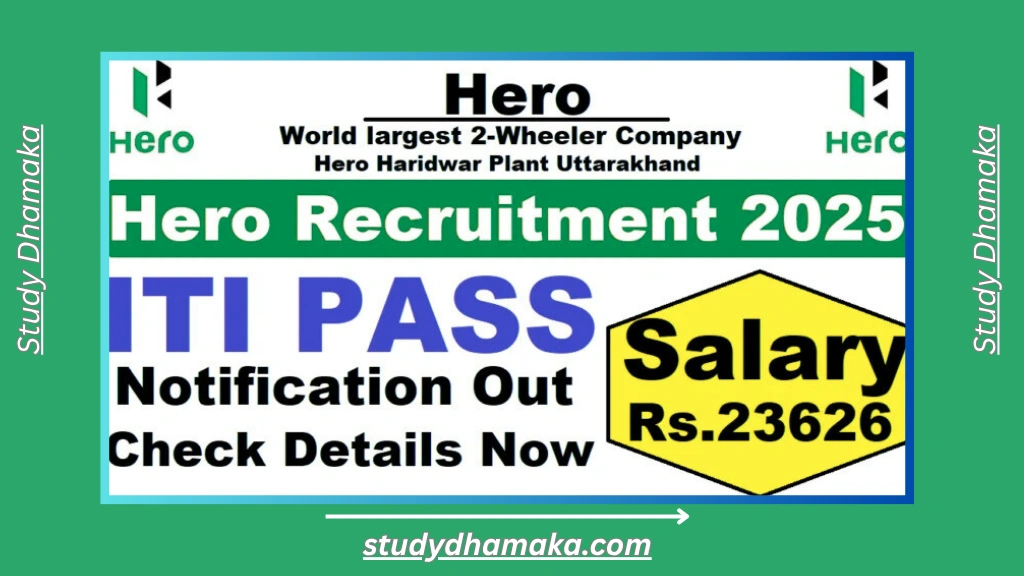 Hero MotoCorp Haridwar Plant ITI Recruitment 2025